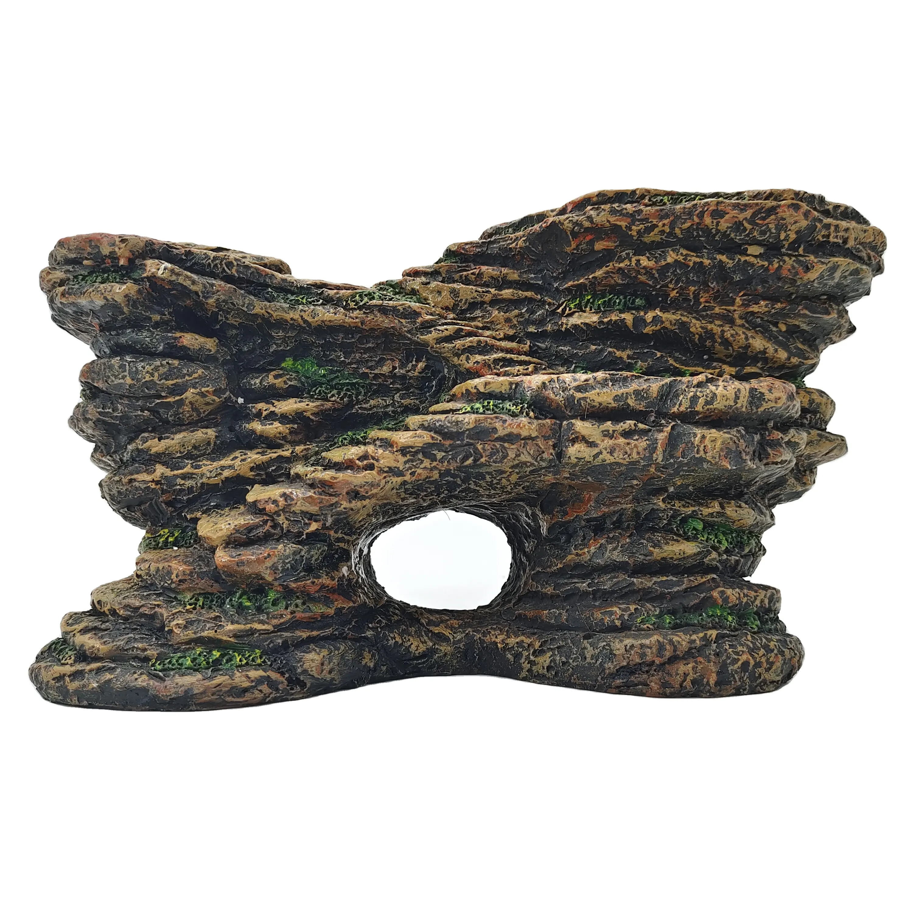 Ornamen reptil akuarium penyu rumah gua tangki ikan Resin dekorasi rumah Model Eropa hewan Model kotak ikan palsu 1400 G