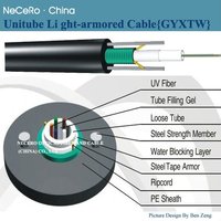Harga Pabrik Kabel Serat Optik Luar Ruangan GYXTW 2-24 Core Berlapis Baja Ringan Kabel Pita Baja Bergelombang Kekuatan Tinggi