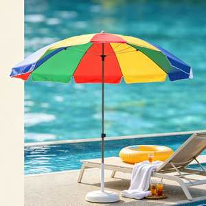 Sombrilla de Playa Elegante con Color y Tamaño Personalizables, Parasol de Jardín para Protección Solar y contra la Lluvia - Product Image 1