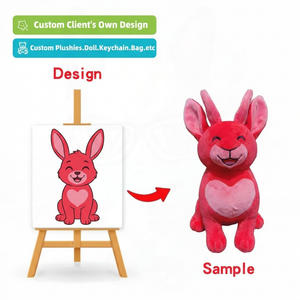 Fabricant de jouets en peluche personnalisés OEM/ODM, adorables lapins et éléphants, jouets en peluche doux, jouets en peluche à bulles, tissu en coton, maille, unisexe - Product Image 1