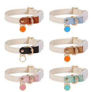 OEM Katzen halsbänder Nettes umwelt freundliches Halsband De Piel Sintética Para Gato Luxus Leder Breakaway Katzen halsband - Product Image 3