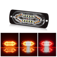 Feux stroboscopiques d'ambulance d'urgence, 16 modes de clignotement, éclairage 12W, lampes de signalisation latérales LED pour camionnettes, étanches IP65, ambre