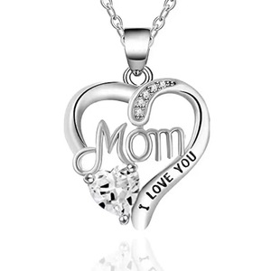 Love <span class=keywords><strong>mamma</strong></span> per sempre <span class=keywords><strong>collana</strong></span> pendente per la <span class=keywords><strong>festa</strong></span> <span class=keywords><strong>della</strong></span> <span class=keywords><strong>mamma</strong></span> <span class=keywords><strong>collana</strong></span> gioielli in argento piatto amore cuore ciondolo catena collane da donna - Product Image 4