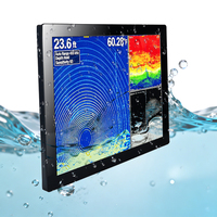 Écrans marins à liaison optique, haute luminosité extérieure 1500 Nits, moniteurs LCD tactiles étanches IP67 pour applications marines extérieures et embarcations