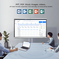 Tableau interactif intelligent mural LCD 4K de 65/75/86 pouces avec Android 15/16, certifié EDLA, écran tactile pour l'école
