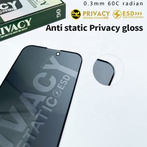 Film de <span class=keywords><strong>protection</strong></span> d'écran anti-espion pour iPhone 11 12 13 14 15 16 Pro Max, confidentialité, anti-statique, <span class=keywords><strong>verre</strong></span> trempé pour téléphone portable - Product Image 3