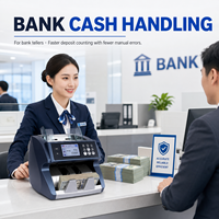 Contador de billetes con detección CIS 07D de grado bancario, Plug and Play a nivel mundial, integración perfecta con sistemas POS para bancos y comercios minoristas
