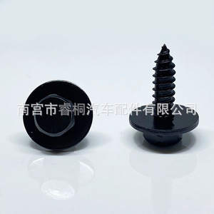 Boulon de fixation de plaque de protection moteur Shuangxuan M6x19 en acier, tête hexagonale plate avec rondelle, pour châssis et garde-boue de voiture - Product Image 1