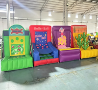 Maßgefertigtes Aufblasbares Basketball-Sport-Karnevalskombo für Outdoor-Sportpartys mit Korbwurfspiel und Trampolinpark