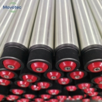 Rouleau à roulement à billes Movotec MT2250 en acier durable et personnalisable, entraîné par courroie Poly-V, léger (2 kg), garantie 1 an, pour convoyeur