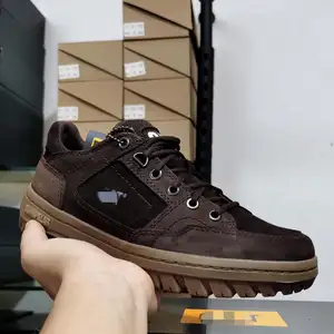 Zapatos informales antideslizantes de trekking para hombre, calzado de cuero de alta calidad para exteriores