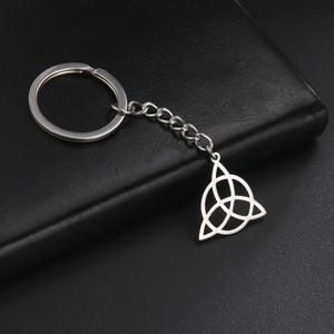 Vente chaude <span class=keywords><strong>Trinity</strong></span> Celtics Noeud Porte-clés Triquetra Amulette Pendentif En Acier Inoxydable Bijoux Porte-clés Porte-clés Cadeau - Product Image 5