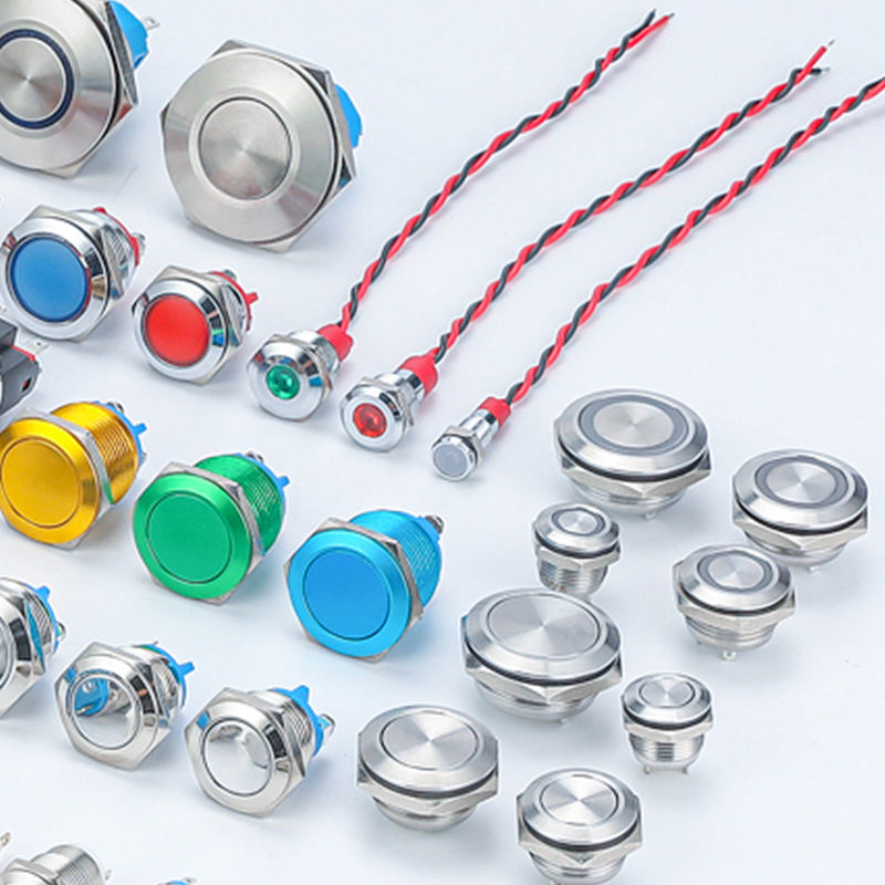 8mm Metal Push Button Switch 2/4 Pins Reset / Momentary Lock Latching Waterproof Normally Open Ultra Small Miniature Buttons 3A