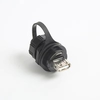 Connecteurs USB étanches ELEWIND, panneau de prise carrée avec prise aviation TYPE-B pour connexions de câbles 12V 1.5A