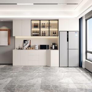 ארון בר יין שיש עם ליקר נעילה ארון עץ עץ אחסון סגנון לוח עץ - Product Image 2