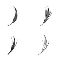Extensions de cils Anime Lashes Spire 1mm à base étroite, noir mat, en soie PBT, plateaux de volume, fournitures en gros