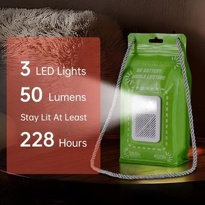 ไฟฉาย LED พกพาสำหรับตั้งแคมป์กลางแจ้ง ใช้พลังงานจากน้ำเกลือ กันน้ำได้มาตรฐาน IP44 แบตเตอรี่แบบชาร์จซ้ำได้ ระยะส่องสว่าง 50 เมตร - Product Image 5
