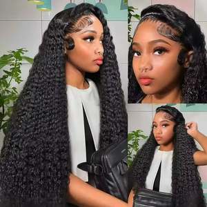 Pelucas de Cabello Humano Natural de Diseño Popular para Mujeres Negras, Incluyen Ondas Profundas y Lisas, Nuevas Pelucas con Frente de Encaje HD - Product Image 3