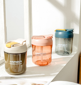 Dụng Cụ Uống Nước Cầm Tay Tùy Chỉnh Bình Nước Trẻ Em Đi Học Ngoài Trời Văn Phòng Du Lịch Bằng Nhựa PP Không Chứa BPA Chai Có Ống Hút Uống Trực Tiếp - Product Image 1