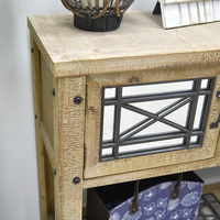 Meja Konsol Panjang Kayu Solid Ukiran Antik Desain Rustic Farmhouse, Penyimpanan Tahan Lama untuk Pintu Masuk Apartemen, Ruang Makan, Ruang Tamu