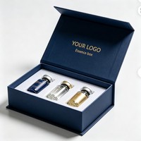 Boîte en carton écologique haut de gamme avec logo personnalisé, pour flacon cosmétique de 3 ml ou 2 ml, avec doublure en éponge et fermeture magnétique