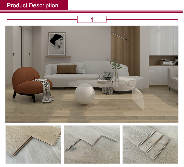 High Quality Multilayer Oak Floor Hardwood Light Color Commercial Home Decor Wood Flooring