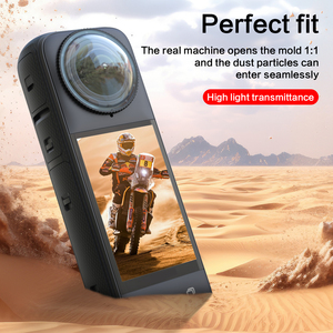 ตัวป้องกันเลนส์กระจกนิรภัยสำหรับกล้องแอคชั่น Insta360 X4, ฝาครอบป้องกันเลนส์แบบออปติคอลป้องกันรอยขีดข่วน, ฝาครอบเลนส์กันน้ำกันฝุ่น - Product Image 3