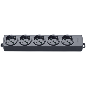 Multiprise 5 voies noire avec une longueur de 34,1 cm pour une utilisation à la maison ou au bureau - Product Image 1