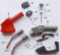Boquilla de Dispensación de Combustible Automática de 3/4 Pulgadas BSPP NPT, 45L 60L/min, Pistola de Combustible con Válvula de Paraguas de Latón para Gasolinera