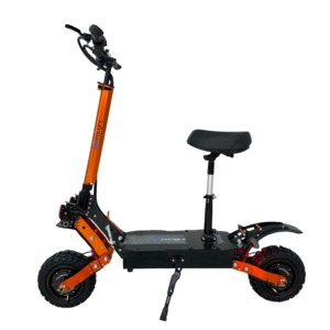 11inch Off Road Tire E Scooter 30ah 40ah 60-90KM Long Range Dual Motor Finger Throttle 60V Foldable Electric Scooter with Seat - Product Image 4