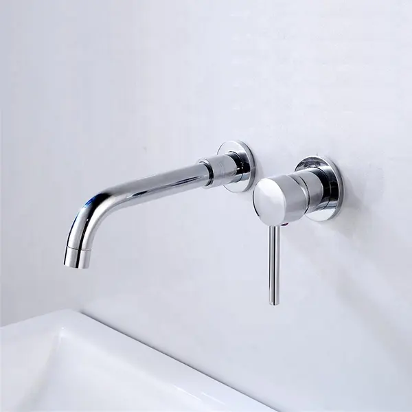 Chrome Black Brush Gold Single Lever Hand Wash Brass Bathroom Concealed In-Wall Mount Basin Wall Mixer Faucet