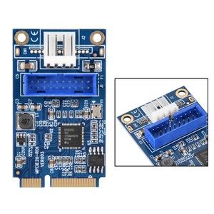 Mini PCI-E a USB3.0 Tarjeta de expansión prepositiva de 19 pines Tarjeta adaptadora Mini PCIE USB3.0 de 2 puertos - Product Image 2