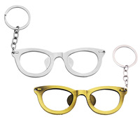 Porte-clés de bouteille de bière en forme de lunettes Porte-clés en métal créatif pour femmes et hommes Porte-clés de voiture Bijoux Outils de bar Accessoires
