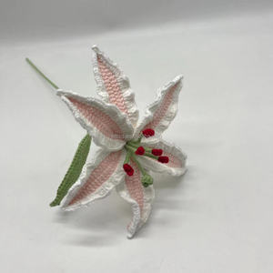 Bouquet de fleurs au crochet en coton fait main, vente en gros <span class=keywords><strong>pour</strong></span> la Fête des Mères, la Saint-Valentin et Pâques - Product Image 4