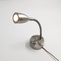 Lampe à col de cygne flexible 12v LED RV intérieur Dimmable lampe de lecture de chevet lampe Auto lumière intérieure avec USB