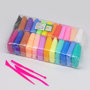 Ensemble de 24 couleurs d'argile mousseuse et d'argile super légère avec 3 outils de sculpture pour enfants et adultes, artisanat manuel DIY, modélisation - Product Image 1