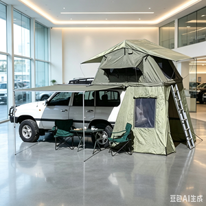 Carpa de Techo Rígida de Aluminio para SUV, para 4 Personas, Doble Capa, Tres Dormitorios, Una Sala de Estar - Product Image 1