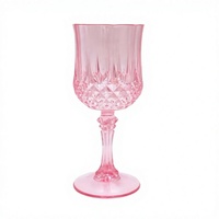 Vente en gros de gobelets à vin rouge en PS de haute qualité de 220 ml, verres minimalistes colorés à motif diamant pour vin rouge, cocktail