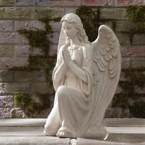 Estatua <span class=keywords><strong>de</strong></span> Ángel <span class=keywords><strong>de</strong></span> Mármol Antigua <span class=keywords><strong>de</strong></span> Tamaño Real para Cementerio - Product Image 5