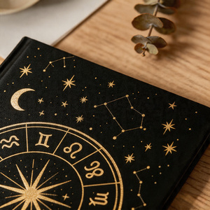 Journal d'<span class=keywords><strong>horoscope</strong></span> à couverture rigide, carnet personnalisé avec motif étoile à huit branches et lune - Product Image 5
