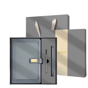 Wholesale Holiday Custom Premium Pu Leather Hardcover Cover Business Notebook with Pen and <b>Box</b> Gift Set 100 Sheets - Product Image 1