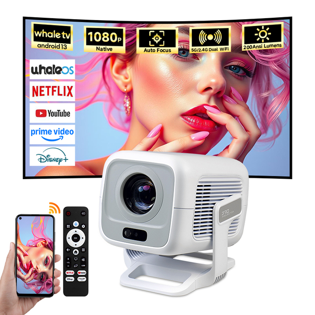 Hotack X3AA HD Native 1080P 200 Ansi Lumen LED Smart Proyector Wifi Android 13 Portable LCD Home Theater Cinema Mini Projector