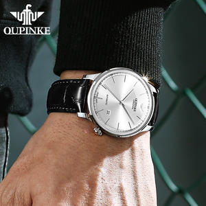OUPINKE 3269, reloj mecánico con esfera Superfina para hombre, correa de cuero, resistente al agua, suave, maduro, de negocios, informal, para hombre - Product Image 6