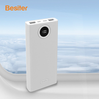 2025 nouveau produit banques d'alimentation à affichage numérique double USB charge rapide 10000mAh chargeur Portable batterie externe Slim Powerbank