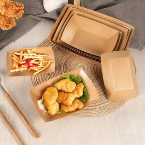 Bandeja de Papel Kraft Personalizada para Servir Alimentos, Cajas para Llevar, Cajas Personalizadas para Restaurantes, Contenedor de Papel para Alimentos para Llevar - Product Image 3