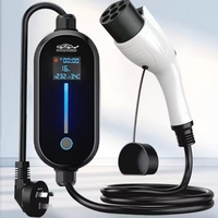 Station de recharge pour voiture électrique en gros 3,5 kW 7 kW 22 kW 16 A 32 A Chargeur de voiture électrique portable avec courant réglable Chargeur de voiture électrique