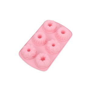Silicone Donut Mold 6 Cavity Pink Baking Mold For Cake And Cookie Making - Product Image 1
