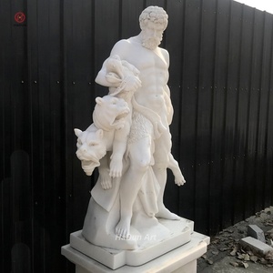 Decorazione esterna a grandezza naturale in pietra <span class=keywords><strong>di</strong></span> <span class=keywords><strong>marmo</strong></span> greco <span class=keywords><strong>statua</strong></span> <span class=keywords><strong>di</strong></span> Ercole per la vendita - Product Image 3