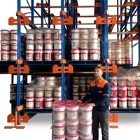 Système de rayonnage à navette en acier haute capacité, rayonnage à navette automatique pour palettes, rayonnage de stockage robuste, grue de manutention radio pour navettes