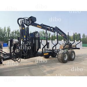 7.8 m 4 WD Fonctionnement mécanique 4 cylindres rotatifs Chargeuse à <span class=keywords><strong>bois</strong></span> Grue Chargeuse à grumes Grue à grumes <span class=keywords><strong>Remorque</strong></span> à grumes avec frein hydraulique - Product Image 5